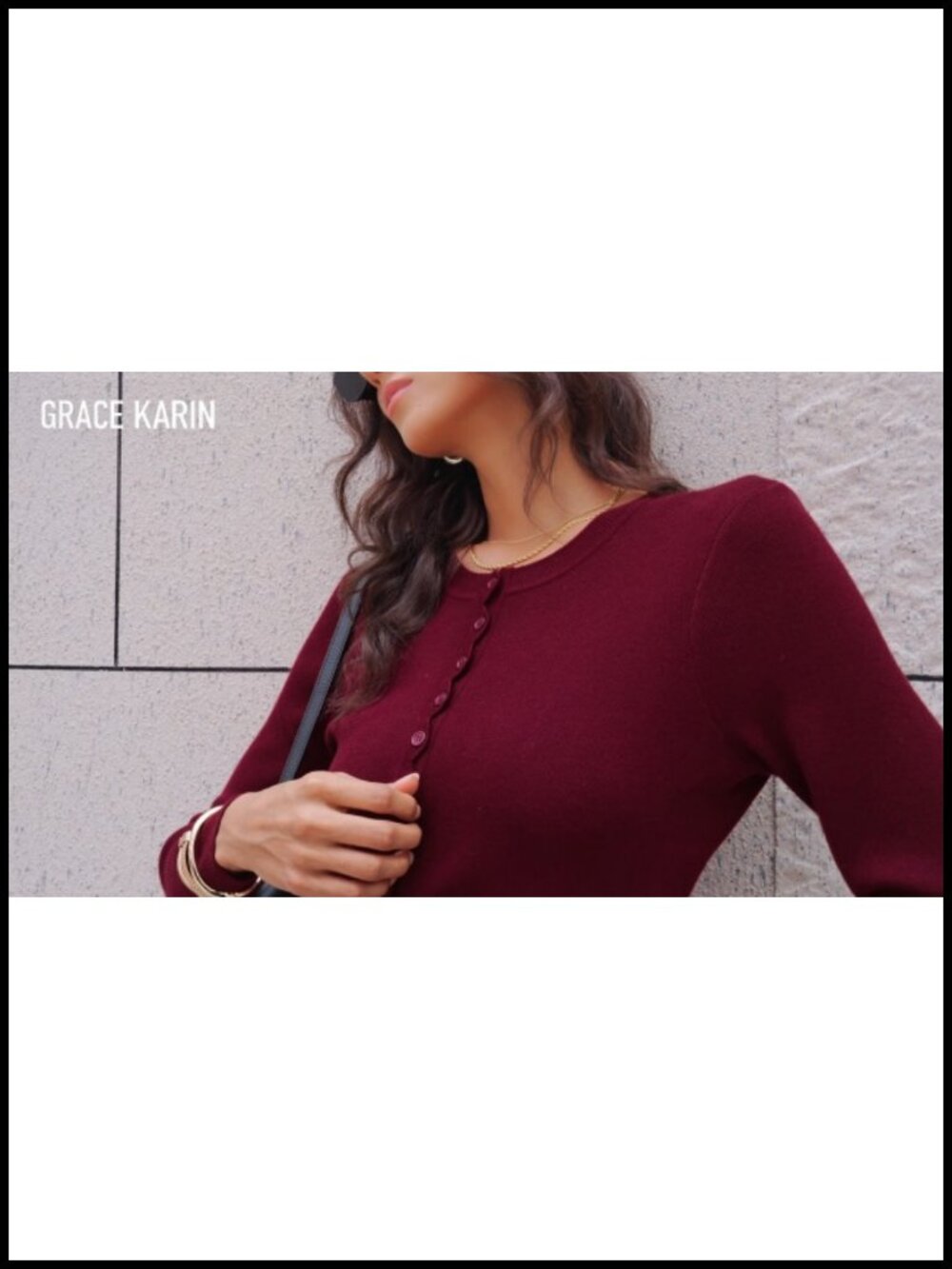 Lightweight Cropped Cardigan Button Up Scalloped Knit Top for Women - Picture 6 of 6